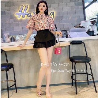 Chân váy tầng dáng xòe có lót trong chất vải mềm mịn lên form cực xinh