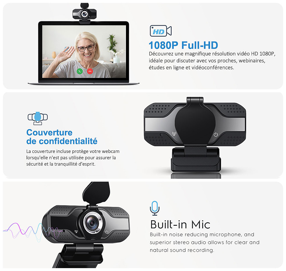 Webcam Usb Full Hd 1080p Kèm Micro Hỗ Trợ Giảng Dạy | BigBuy360 - bigbuy360.vn