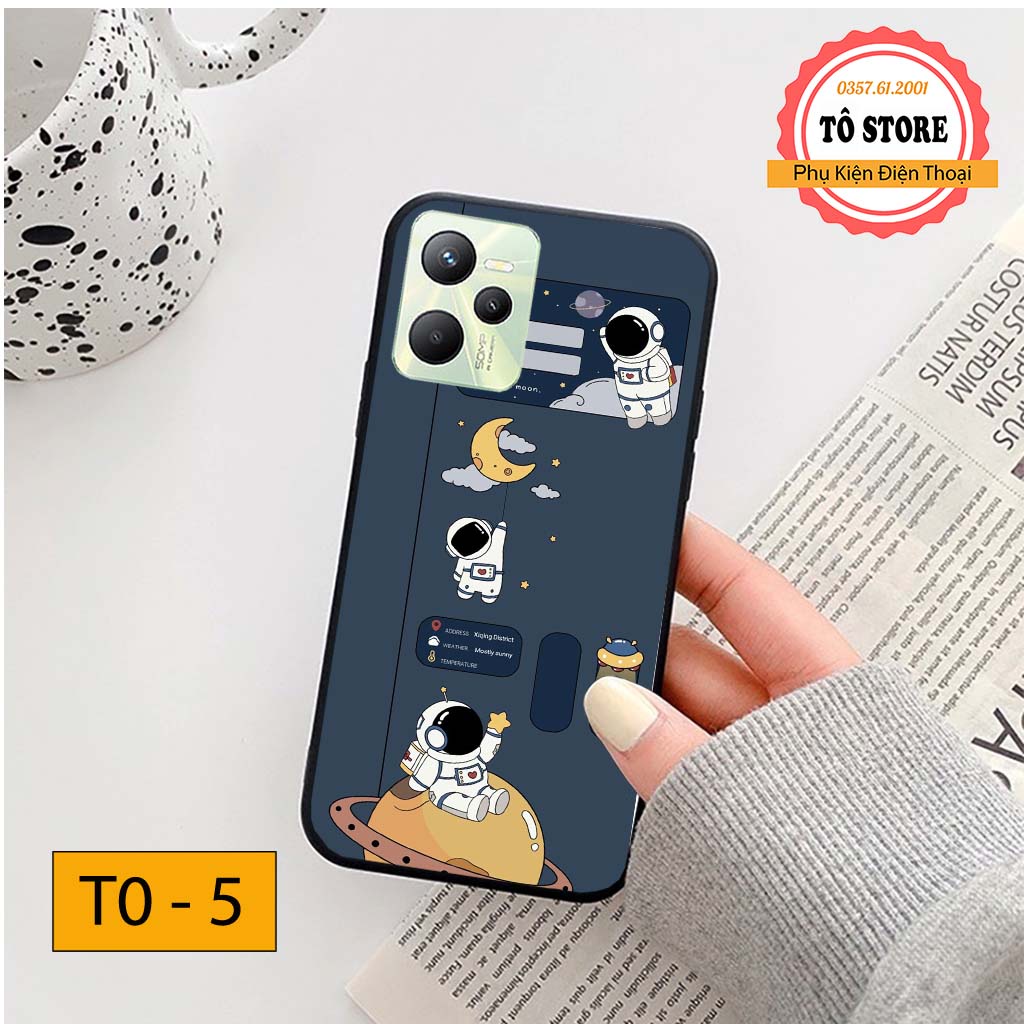 Ốp lưng Realme C35 / Realme C35S in hình phi hành gia vũ trụ ngân hà trẻ trung đáng yêu, chống trầy xước