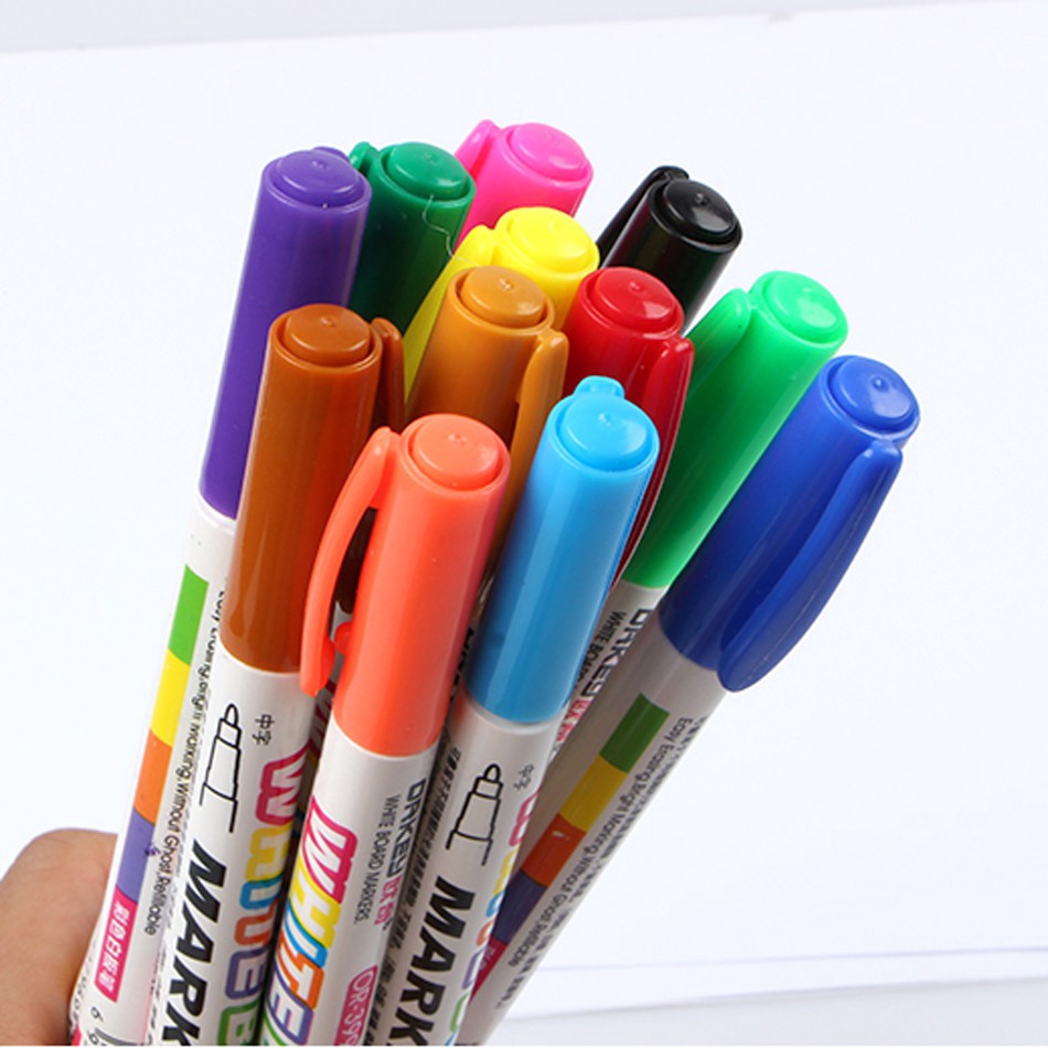 Bút viết bảng trắng 12 màu sắc chất lượng cao