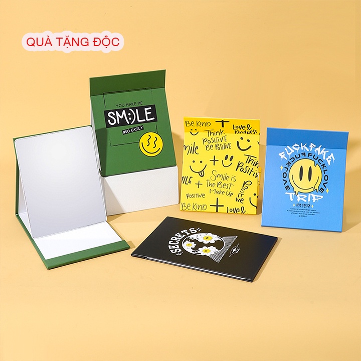 Gương gấp để bàn size to full mặt và có viền mặt gương hàng đẹp sang chảnh có thể gấp gọn mang theo