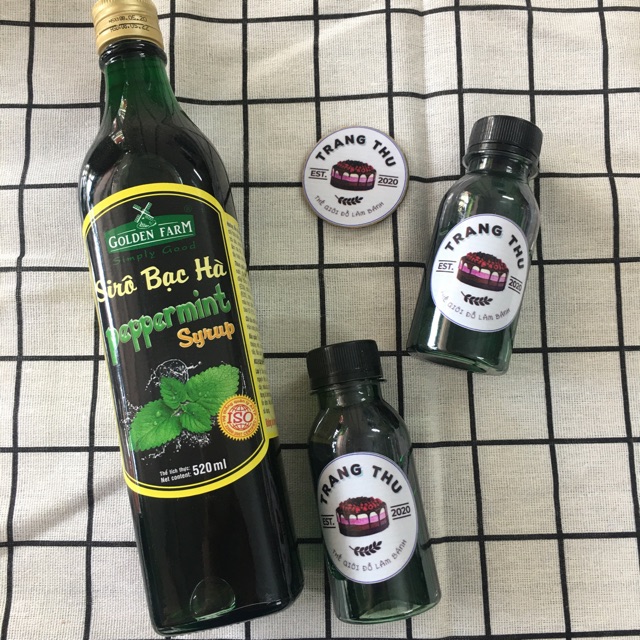 SIRO / SYRUP GOLDEN FARM VỊ SẢ 520ml - làm trà đào cam sả cực ngon