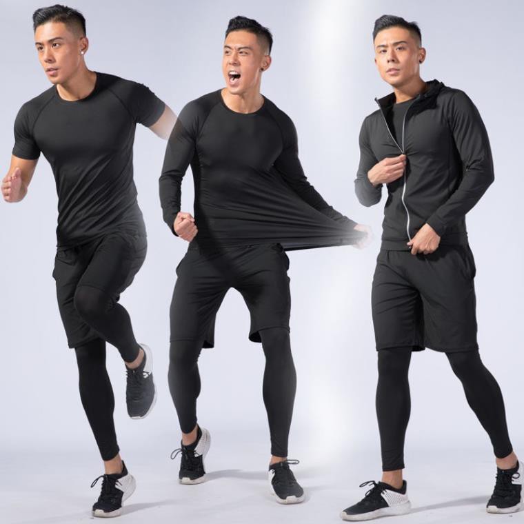 Quần Short Thể Thao Nam HP co giãn - Sọt đùi kết hợp tập GYM - chơi thể thao ngày hè - PRO COMBAT ( Đen - S01 )  ྇