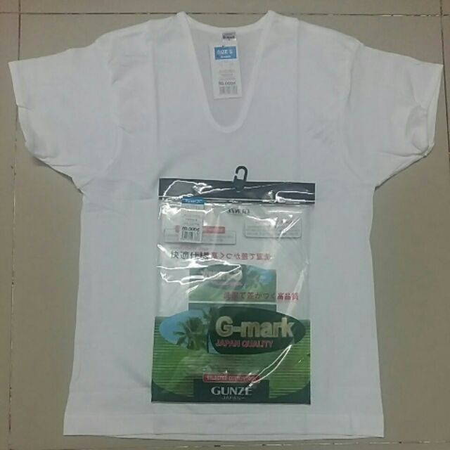 Áo thun nam cổ chữ U Gmark - Gunze