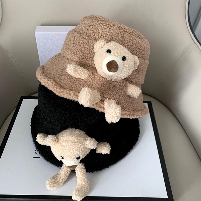 Nón tai bèo hình gấu bông dễ thương phong cách Hàn Quốc cho nữ