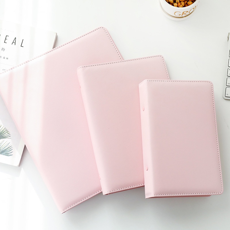 Cuốn album ảnh bìa da 3/5 Inch màu trơn phong cách đơn giản sành điệu