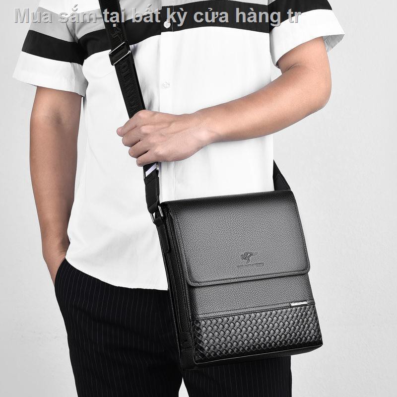 Chính hãng Kangaroo lớp trên cùng da bò đeo vai túi xách nam công sở đơn giản chéo | BigBuy360 - bigbuy360.vn