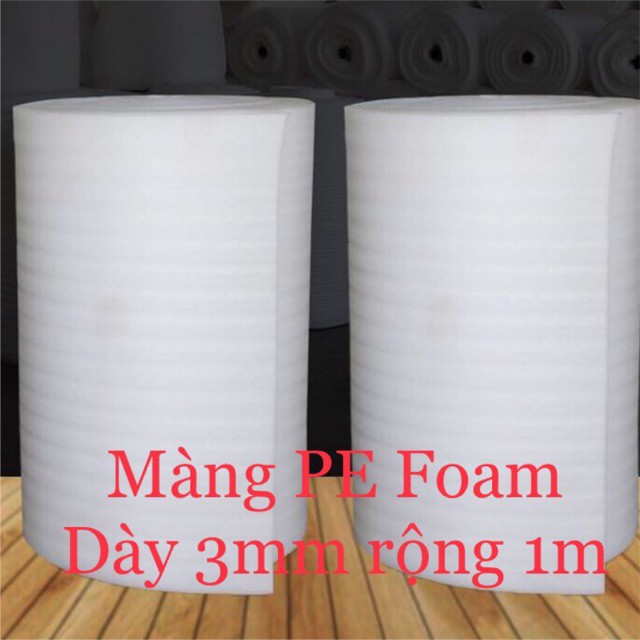 Cuộn Mút Xốp Foam PE 3mm Bọc Hàng Dễ Vỡ kt10m x 1m05