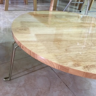 BÀN GỖ CAO SU PHI 70cm
