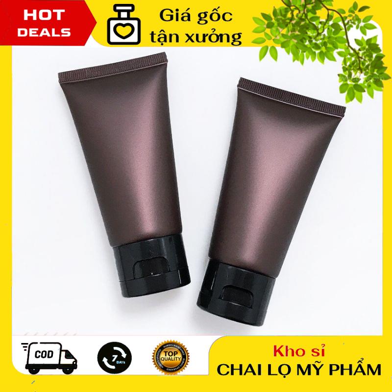 Tuýp Chiết Mỹ Phẩm ❤ GIÁ TẬN GỐC ❤ Tuýp Nhựa Nâu 100ml nắp lật chiết mỹ phẩm, phụ kiện du lịch