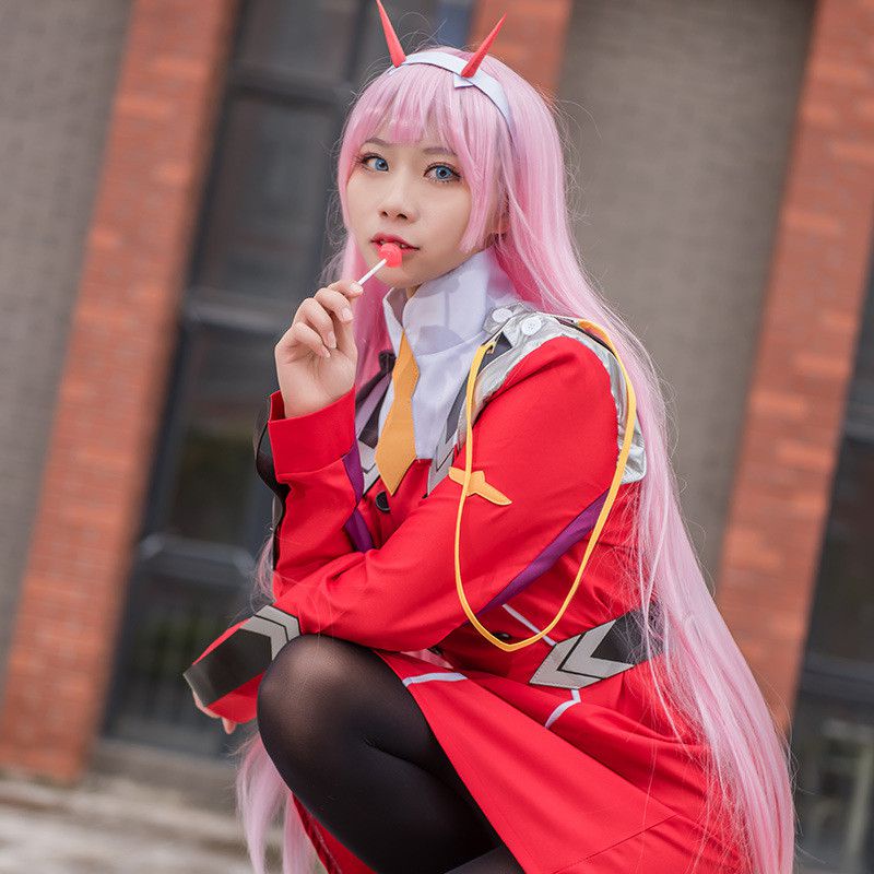 Quyến Rũ Trong Darling The Franxx Zero Two Cosplay Phù Hợp Với Halloween Unisex