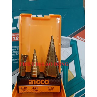 Bộ 3 mũi khoan chóp nón hiệu ingco aksds0301