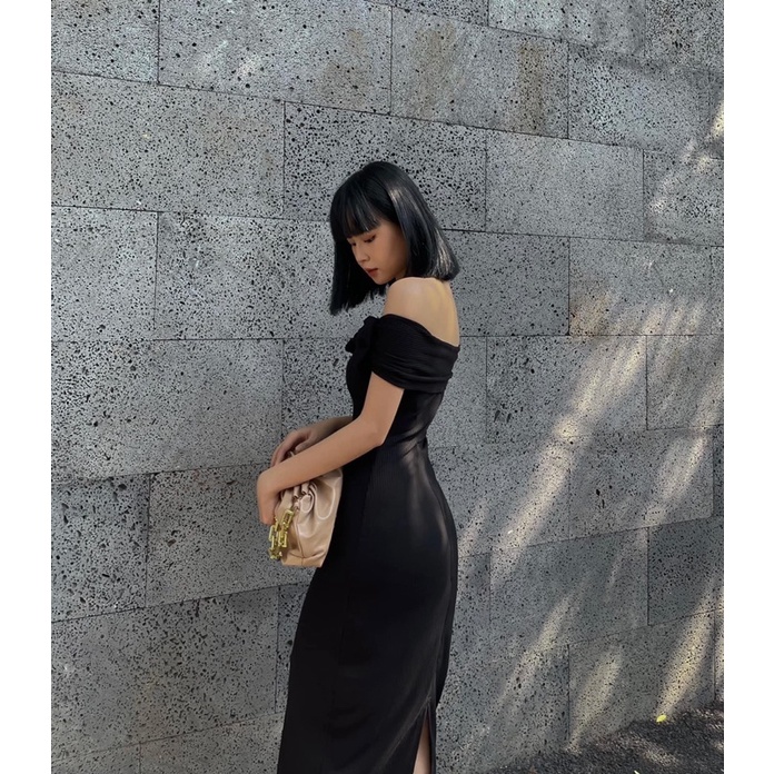 Đầm body trễ vai nơ - Tk778