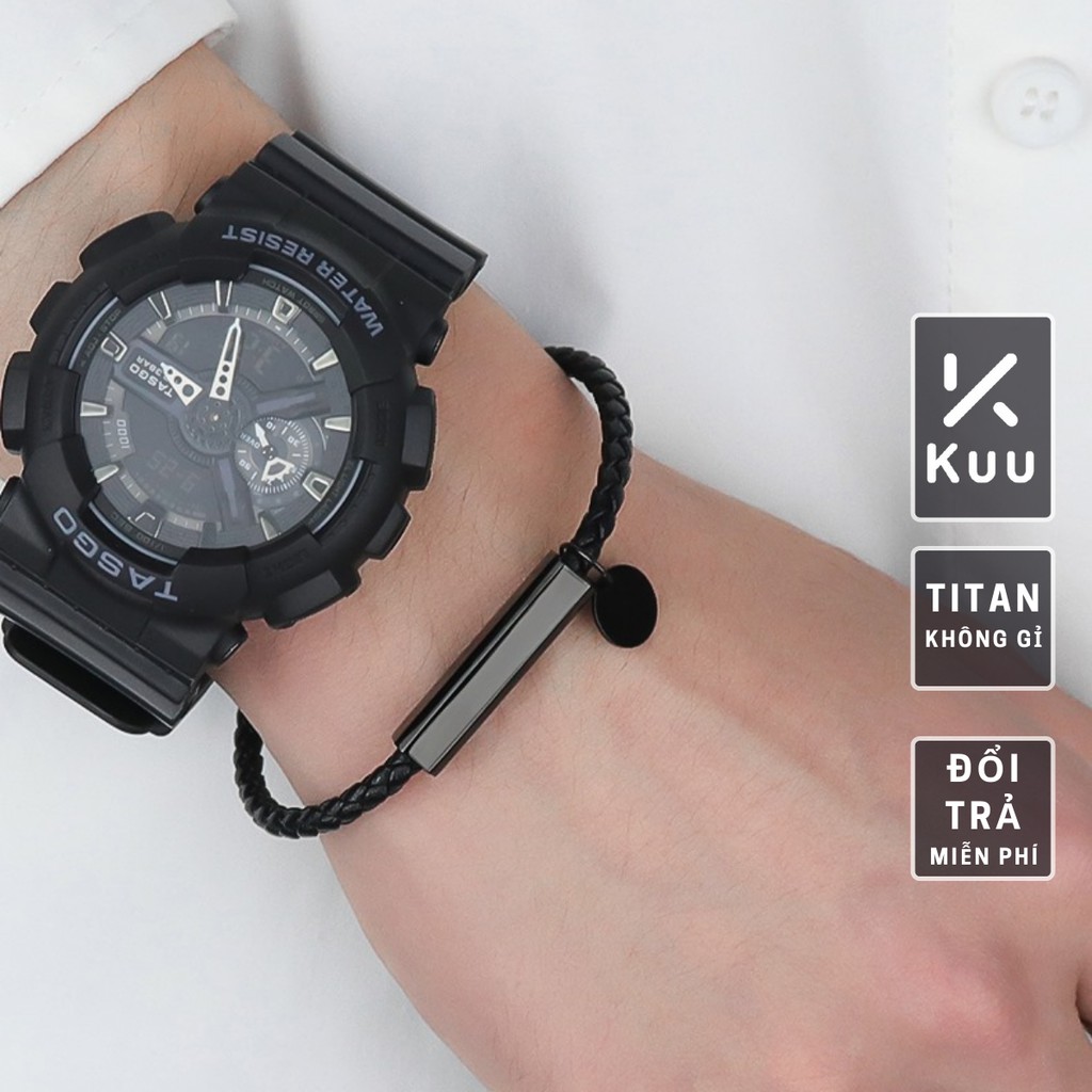 Vòng Tay Nam Lắc Tay Unisex Clancy Thời Trang Vòng Tay Đôi Nam Nữ Basic Kuu Clothes Màu Đen Chất Liệu Bền Bỉ