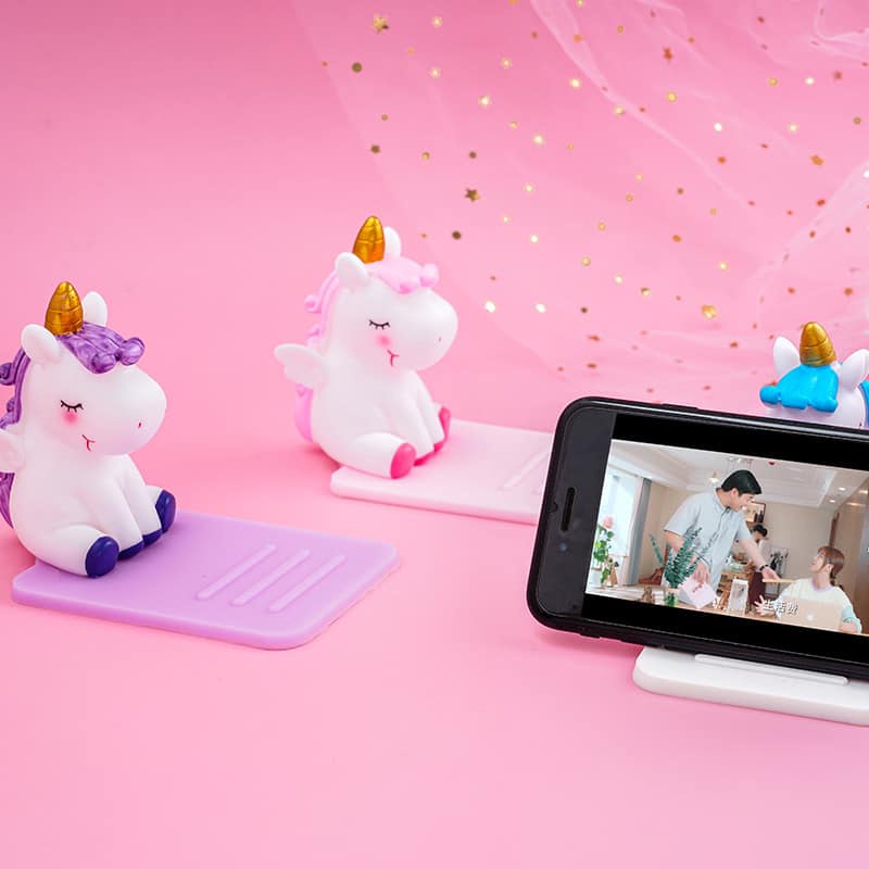 Kệ Đỡ Điện Thoại, Ipad Giá Đỡ Điện Thoại Hình Ngựa Pony Màu Hồng Cho Bé Học Online, Học Trực Tuyến