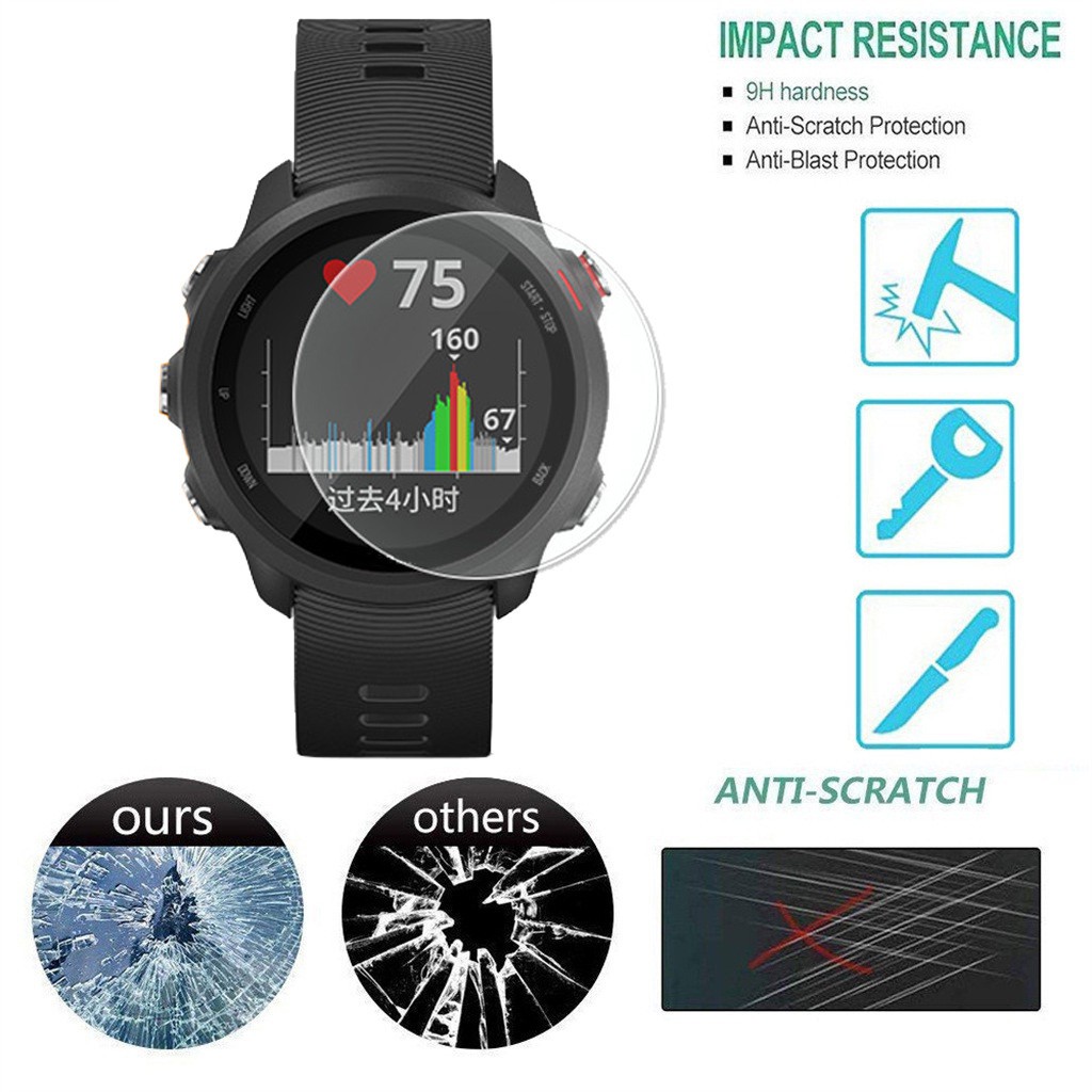 🎈Mr.Monster🎈Kính cường lực siêu mỏng bảo vệ màn hình đồng hồ thông minh Garmin Forerunner 245