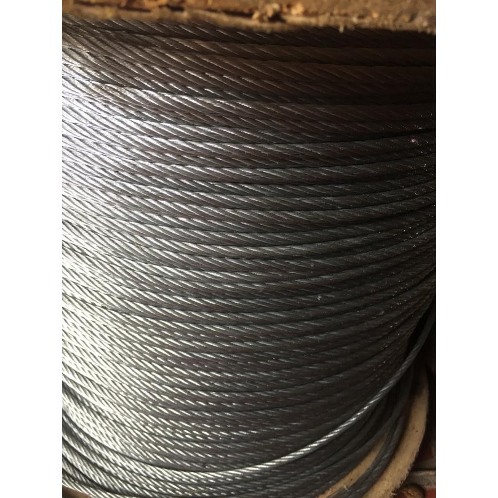 Dây cáp mạ phi 5x30m tặng 2 khóa cáp, 2 nở sắt,,1 tăng đơ, dây cáp mạ kẽm, cáp thép mạ kẽm, cáp lụa mạ kẽm