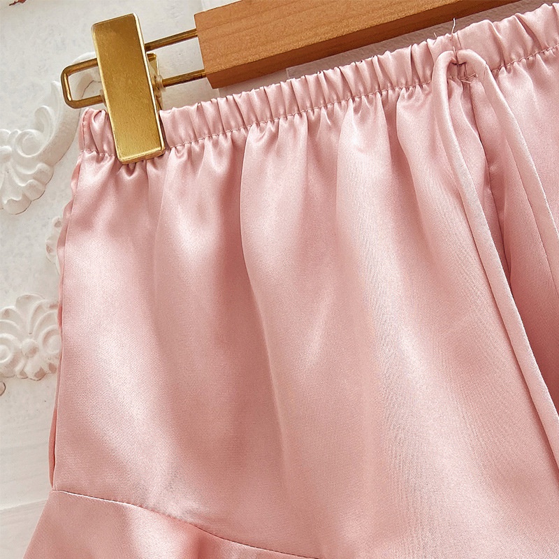 Set đồ ngủ vải satin lụa lạnh thiết kế thoải mái thời trang dành cho nữ