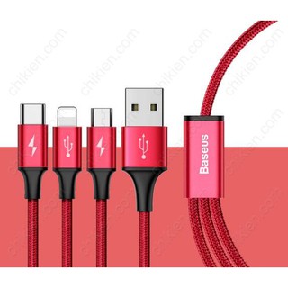 Cáp Sạc 3 Trong 1 Baseus Rapid Micro USB / Type C / Lightning