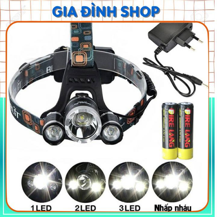 Đèn Pin 3 Bóng [ RẺ BẤT NGỜ ] Đèn Pin Đội Đầu 3 Pha Siêu Sáng - Tiện Lợi - Đa Tính Năng - Phù Hợp Cho Mọi Người Dùng | BigBuy360 - bigbuy360.vn