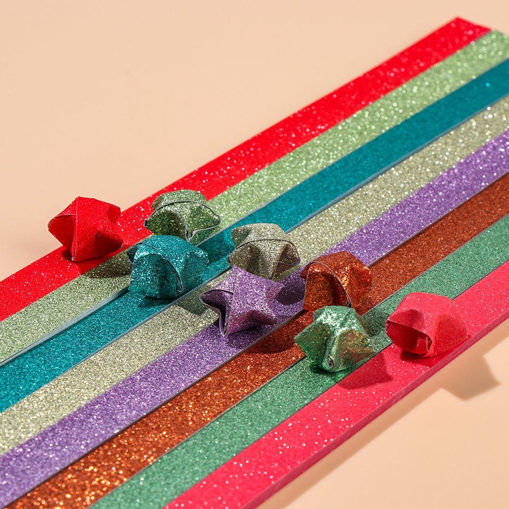UUMIR Dải giấy quà tặng giảm áp lời chúc tốt nhất trang trí nội thất với bột vàng mix-color origami