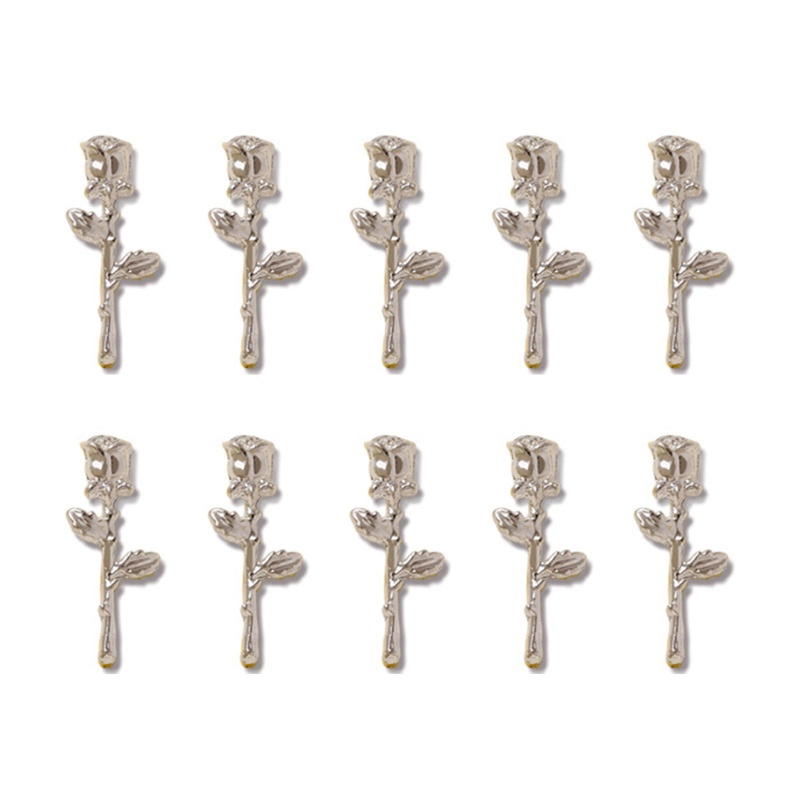 Hộp Phụ Kiện Trang Trí Móng Nghệ Thuật Hình Hoa Hồng 3D