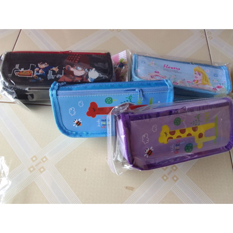 Hộp bút vải 2 ngăn cho bé trai và bé gái