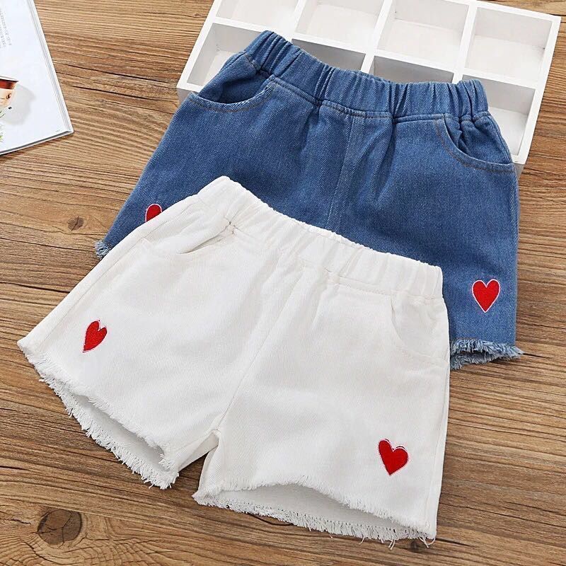 Quần Short Denim Dáng Rộng Thiết Kế Mới Thời Trang Mùa Hè Dành Cho Bé Gái