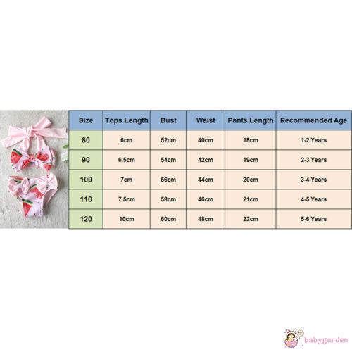Set Đồ Bơi Hai Mảnh Hoạ Tiết Dưa Hấu Phối Nơ Dễ Thương Cho Bé Gái