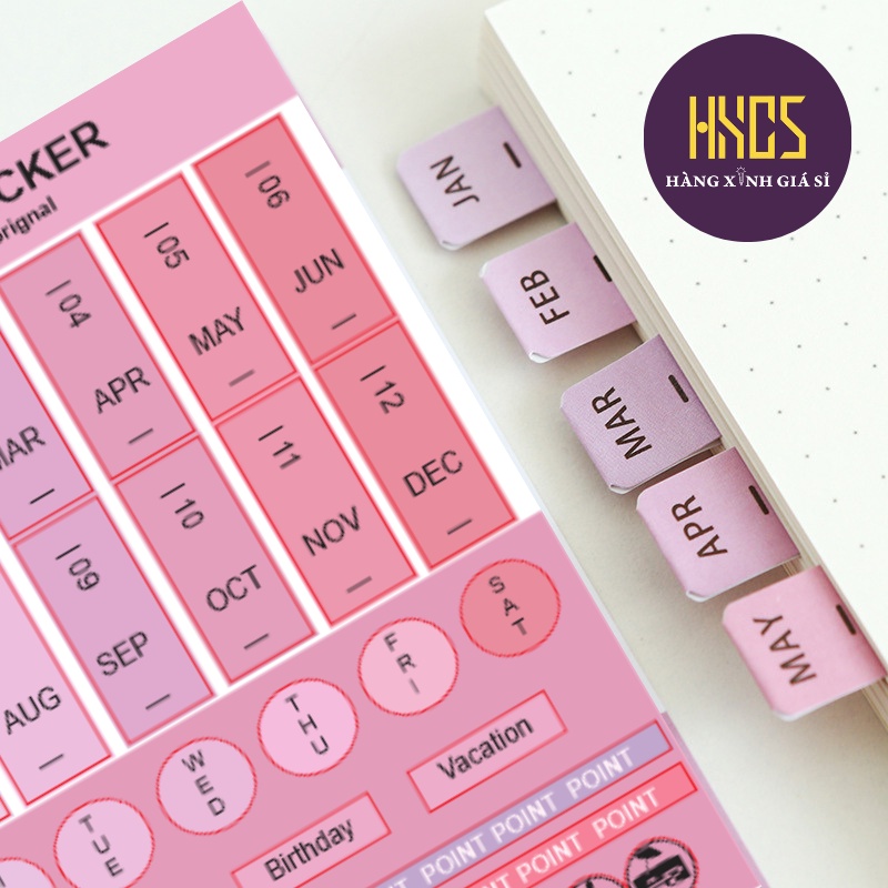 Sticker đánh dấu sổ tay planner