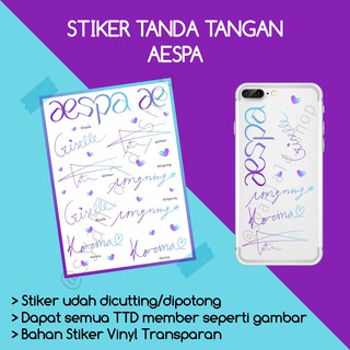 Miếng Dán Chữ Ký Aespa Độc Đáo