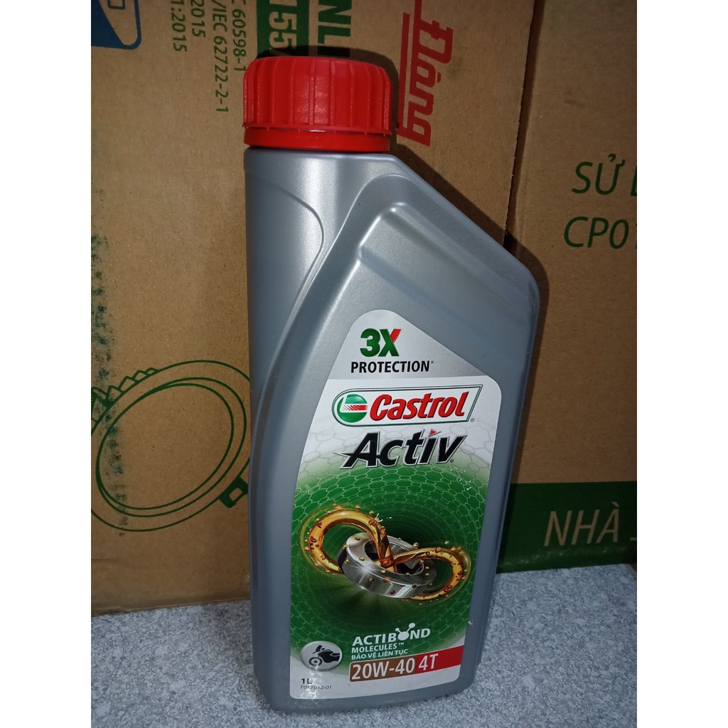 Nhớt xe máy castrol 4 thì activ 1 lít