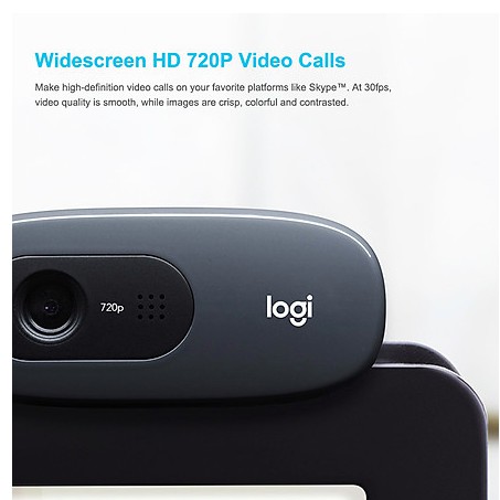 Webcam Logitech C270 HD 720P - Hàng Chính Hãng