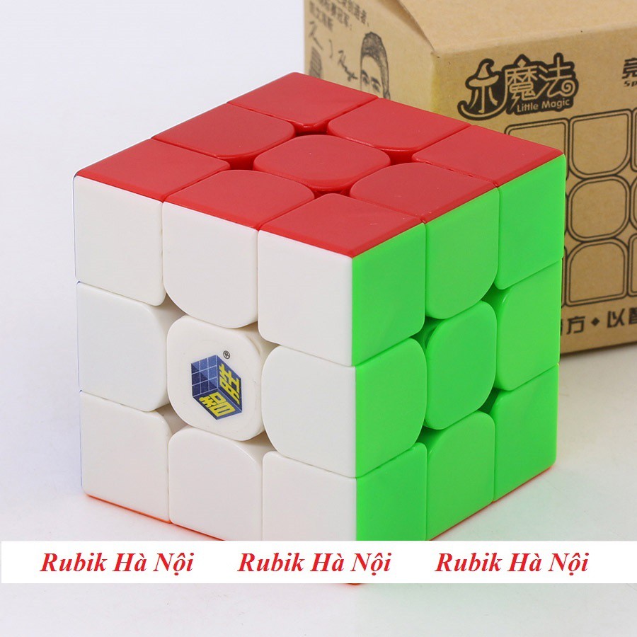 Rubik 3x3. Yuxin Little Magic Đen/Trắng/Stickerless/Có Nam Châm