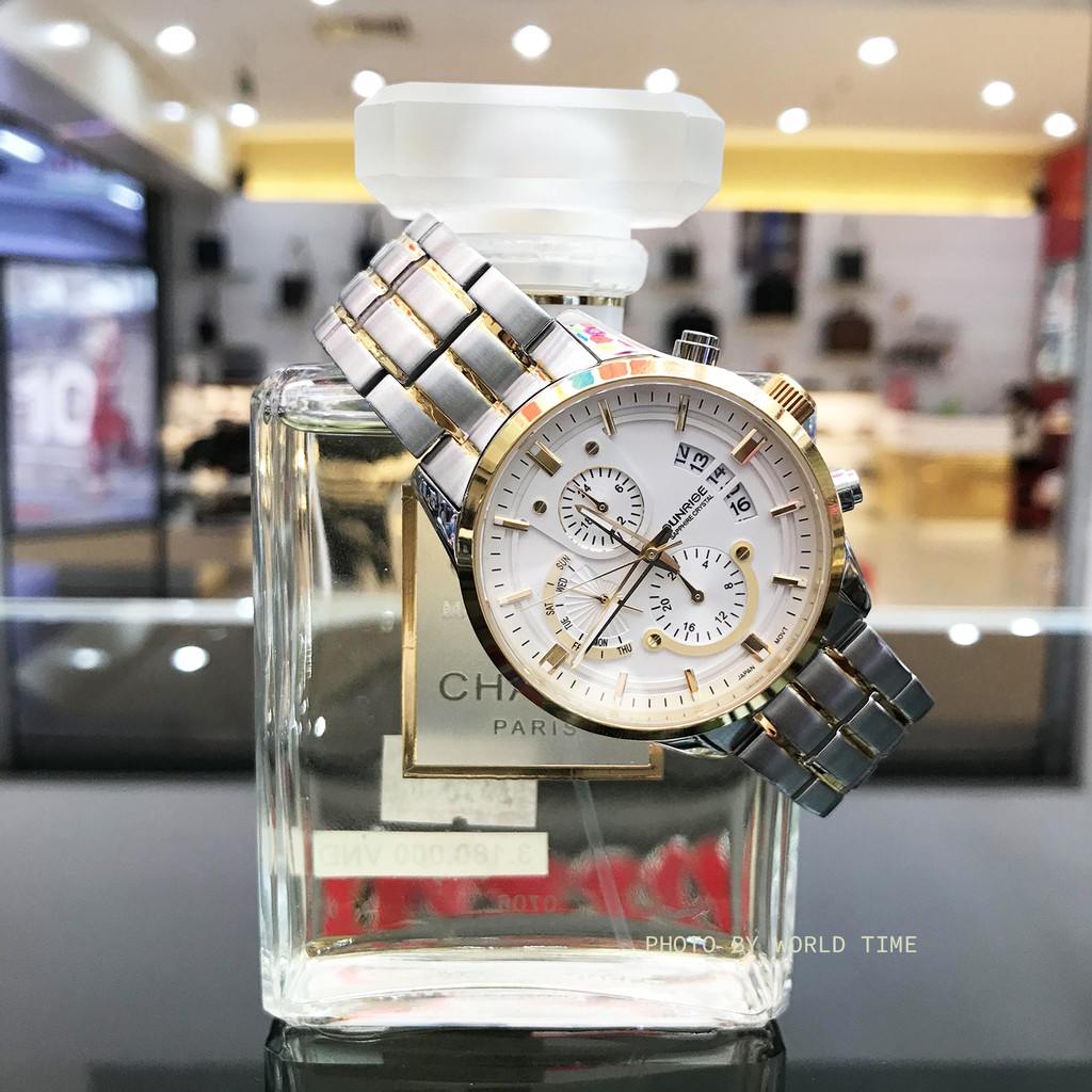 Đồng Hồ Nam Sunrise 1166SA [ Full Box ] Kính Sapphire Chống Xước , Chống Nước , Chronograph