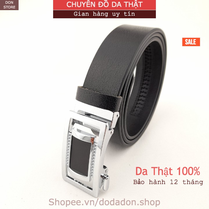 [SIÊU ĐẸP] Thắt Lưng Nam Da Bò Thật Kiểu Dáng Thời Thượng Khóa INOX Chống Gỉ 100% (Full hộp + BH 12 Tháng)