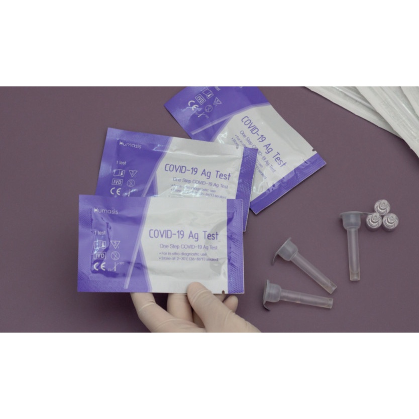HOẢ TỐC SIÊU RẺ Kit test mũi humasis chính hãng test nhanh Covid-19 tét chính xác Humasis humas humasí test mũi