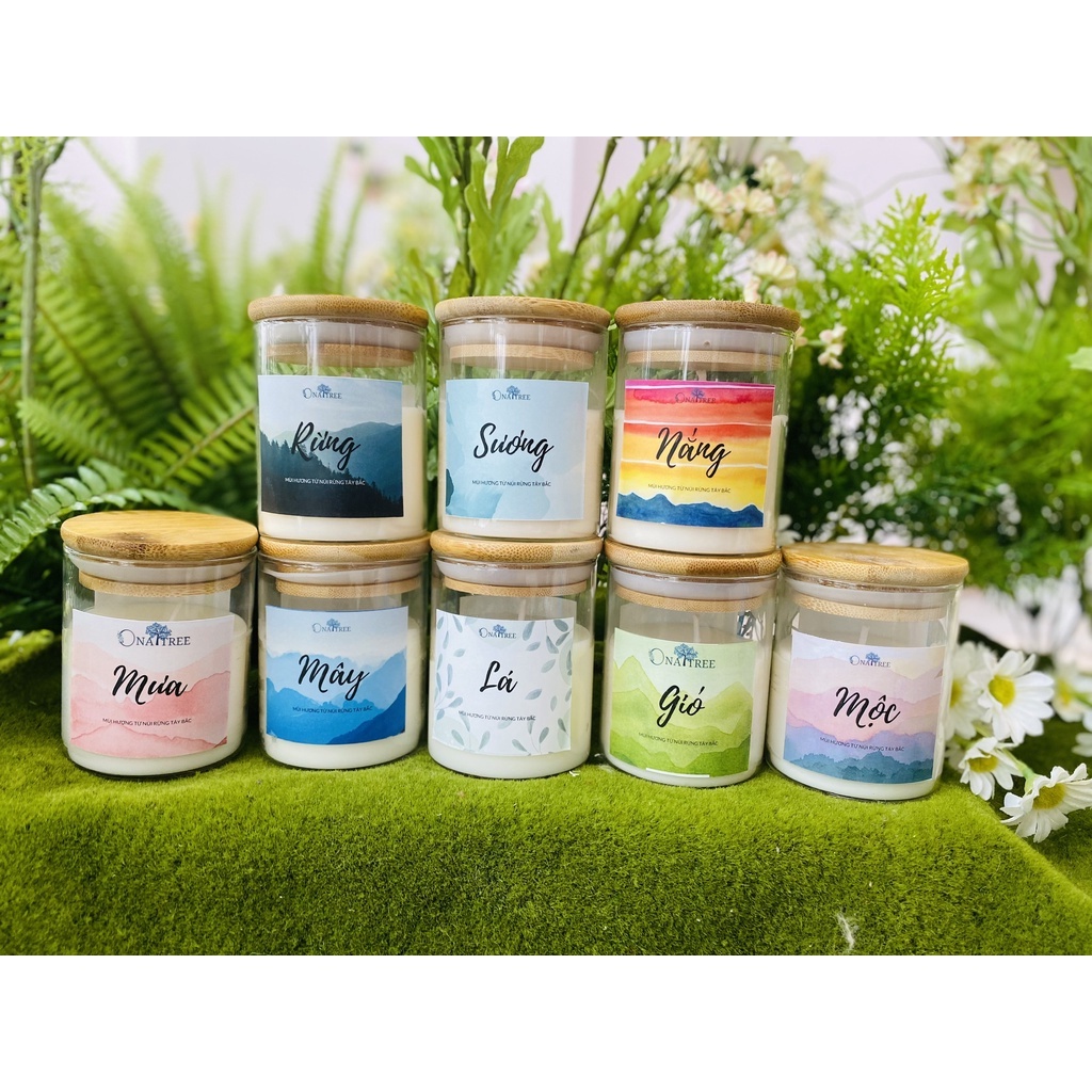 Nến Thơm Thiên Nhiên Tinh Dầu Tây Bắc Nhiều Mùi Trang Trí Phòng _ ONATREE