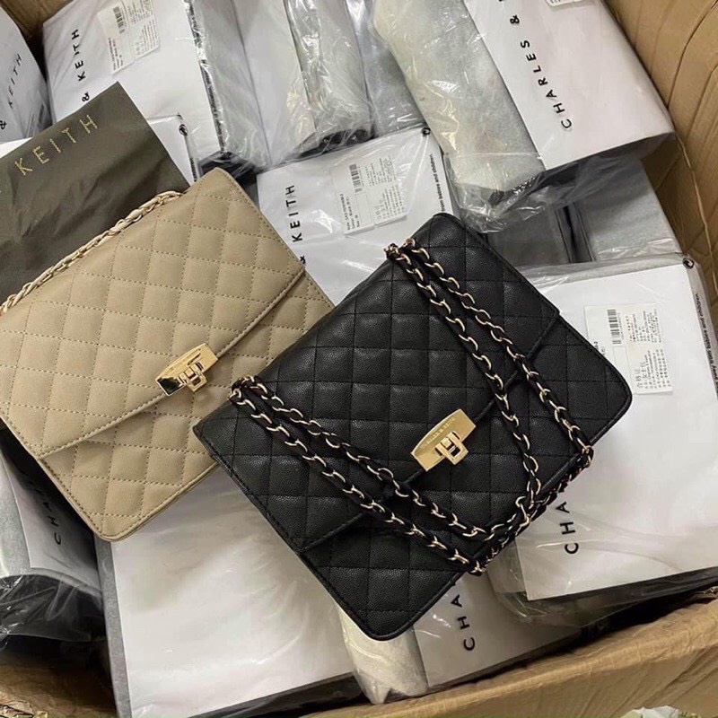 Túi cnk da hạt Túi xách ck ô trám size 24 - ZENI.STORE