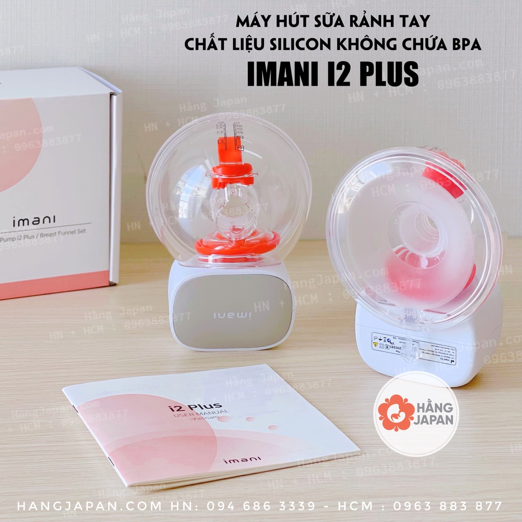 Máy hút sữa IMANI I2 Plus không dây đủ size 17-19-21-25-28 - BH 12 THÁNG CHÍNH HÃNG