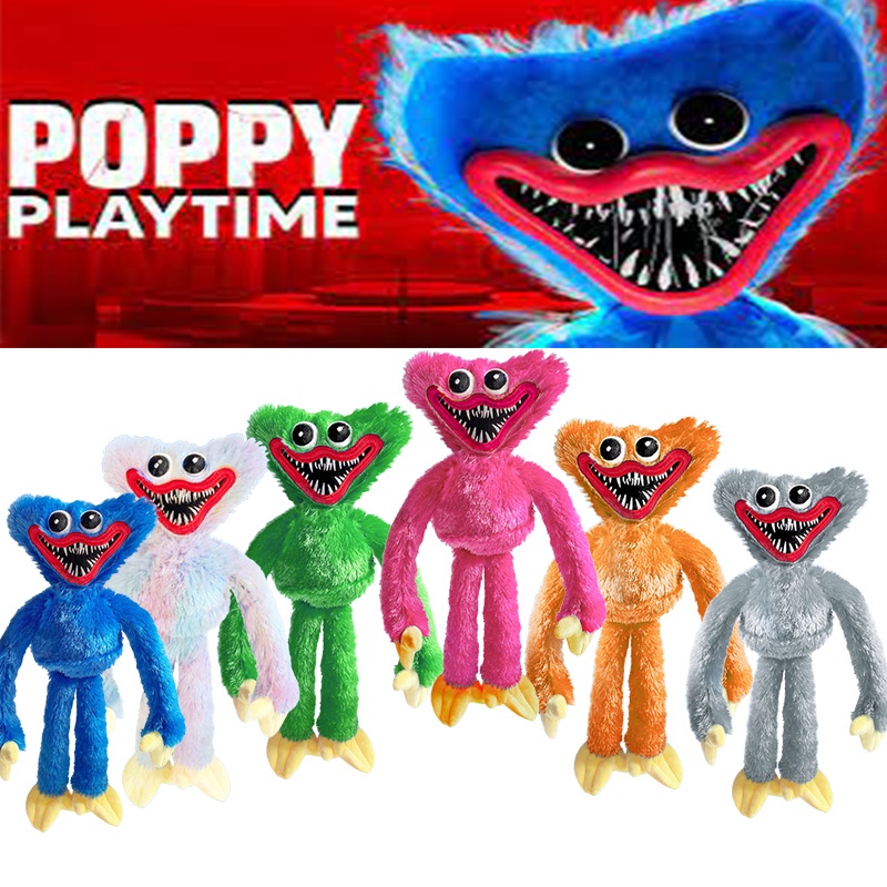 40CM Poppy Plush Doll Huggy Wuggy Green Orange Figure Stuffed Toy Dolls Kids Gift