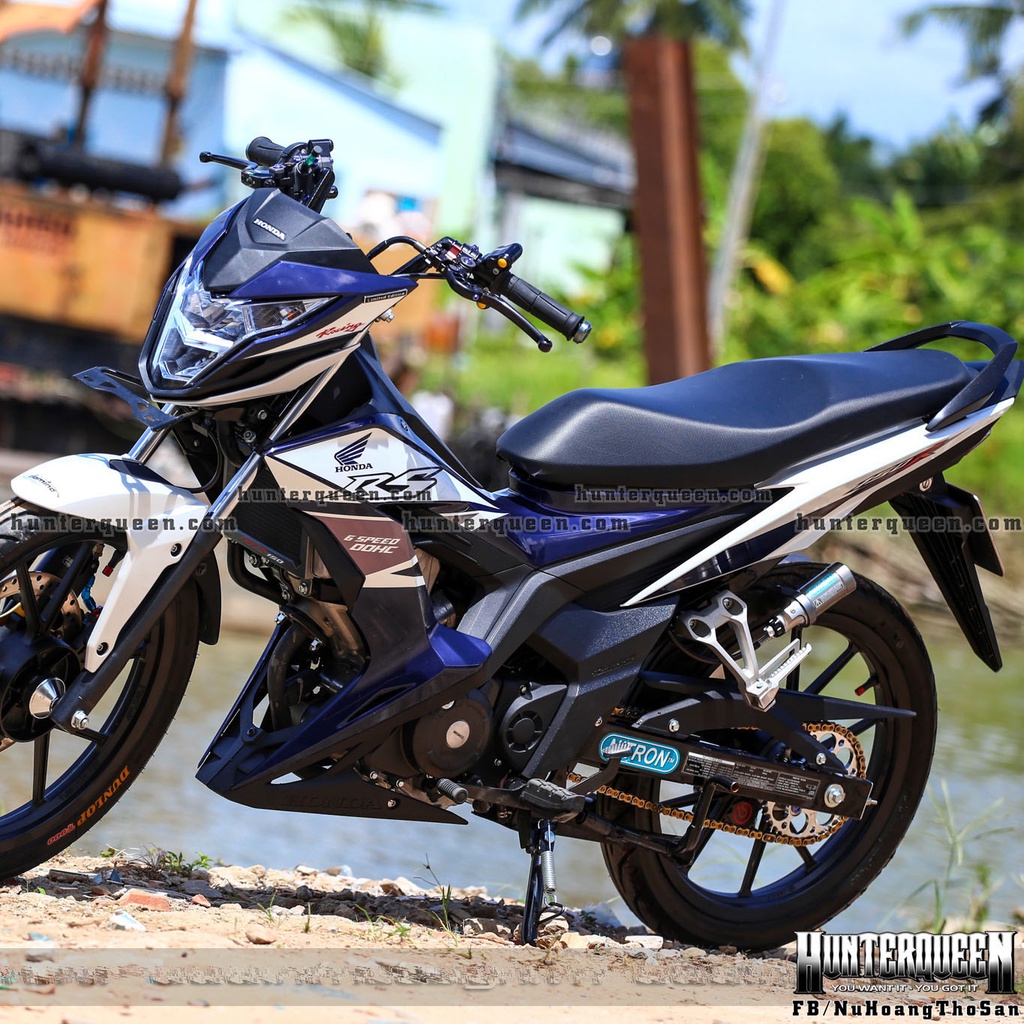 Tem rời cao cấp, RS Sonic dán xe trắng xanh. Decal chống nước, bền màu, công nghệ mới, kích thước chuẩn