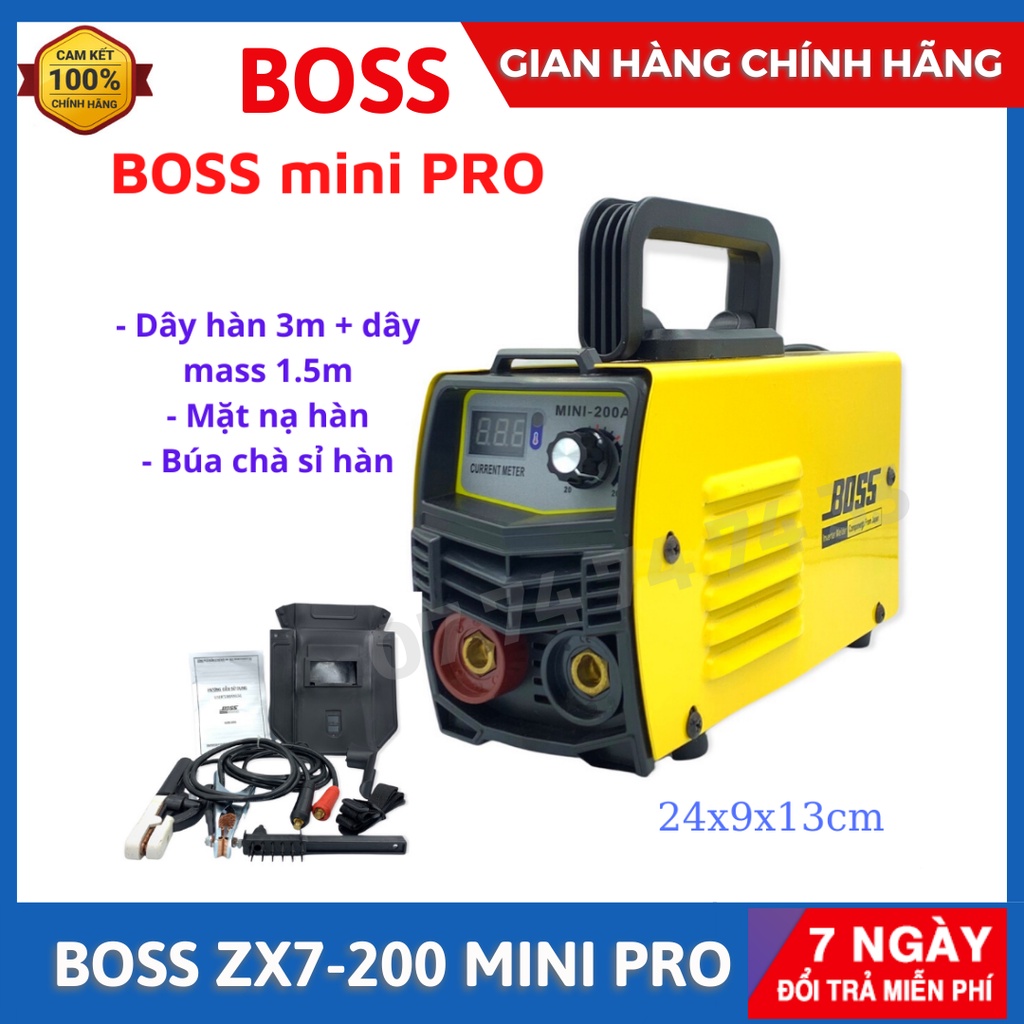 Máy hàn BOSS ZX7-200 mini, Tặng full bộ kiện dây hàn và kính hàn, máy hàn điện tử Boss 200a - 𝑽𝒊𝒆𝒕𝒔𝒖𝒏