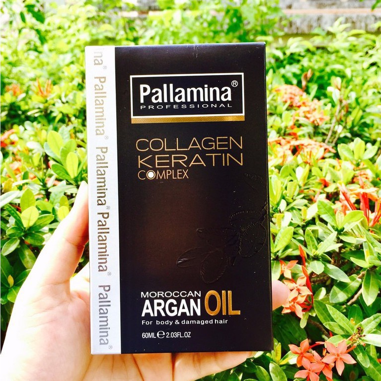 Tinh dầu dưỡng tóc PALLAMINA Collagen Keratin Complex 60ml Phục Hồi Tóc Hư Tổn Bảo Vệ Tóc Khỏi Nhiệt Độ Máy Sấy Tia UV