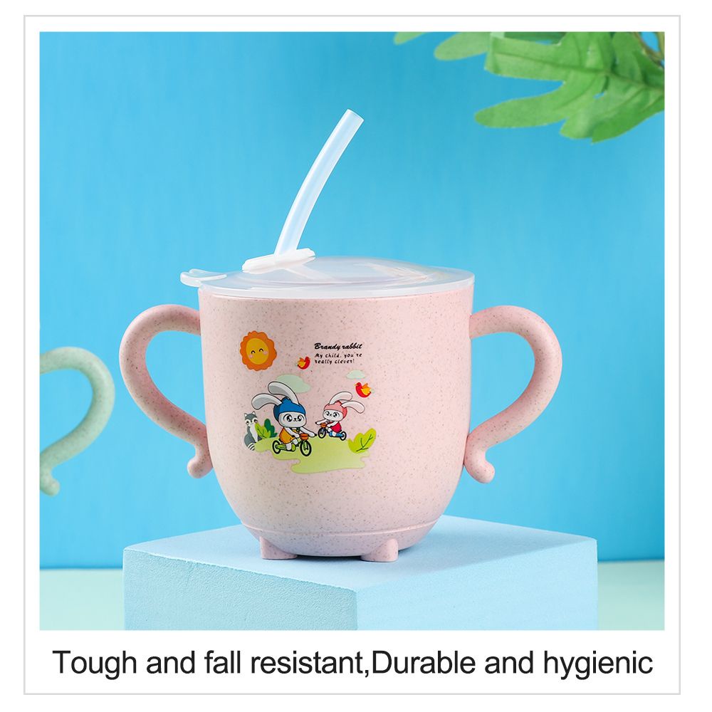 Bình sữa có ống hút chống tràn thiết kế dễ thương cho bé