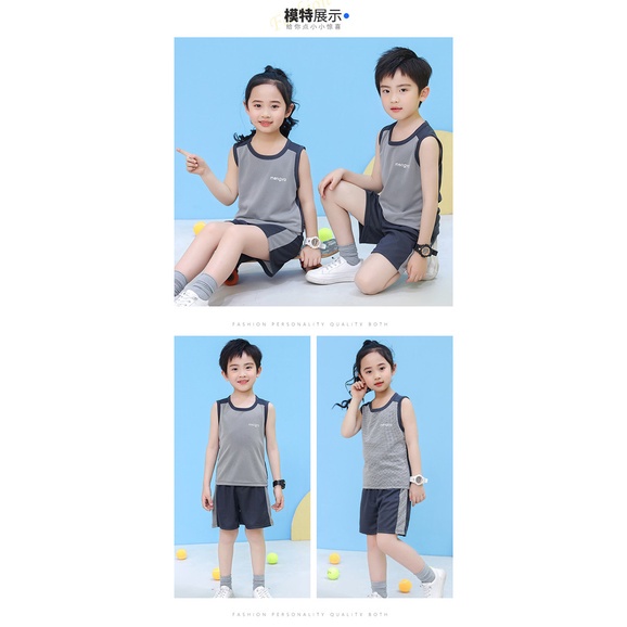 Bộ Áo Sát Nách + Quần Short Nhanh Khô Thời Trang Mùa Hè Cho Bé 100-160cm