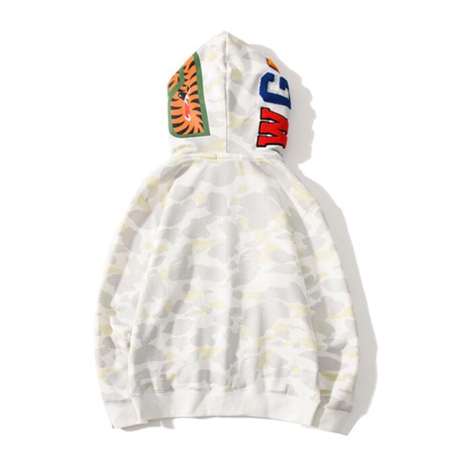 Áo khoác Bape có mũ trùm đầu chất Cotton hoạ tiết in thời trang