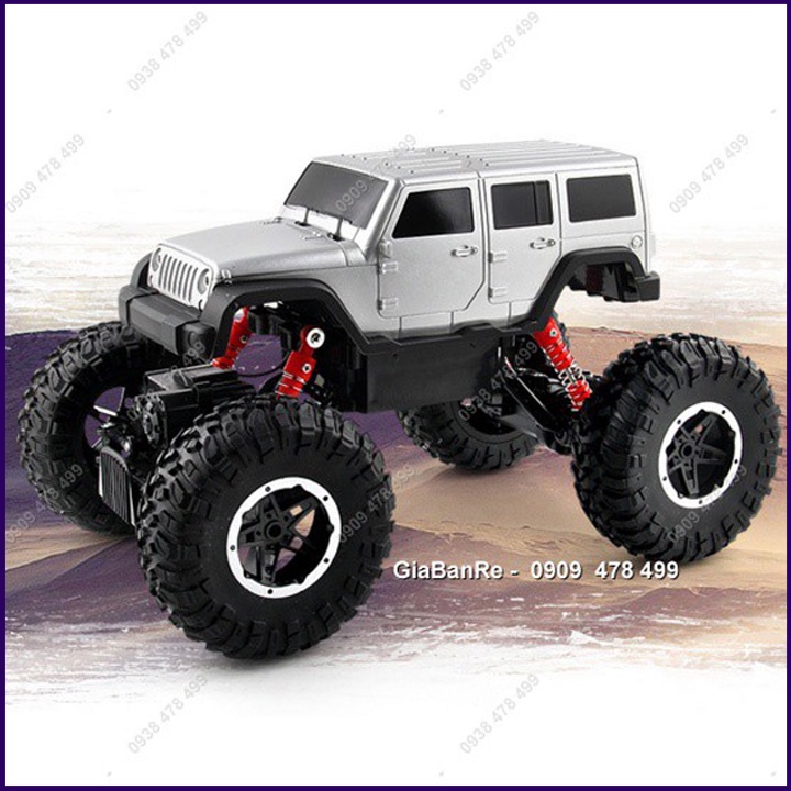 XE ĐIỀU KHIỂN TỪ XA PIN SẠC BÁNH GAI OFFROAD SIZE LÓN JEEP - ĐỎ - 9473.1