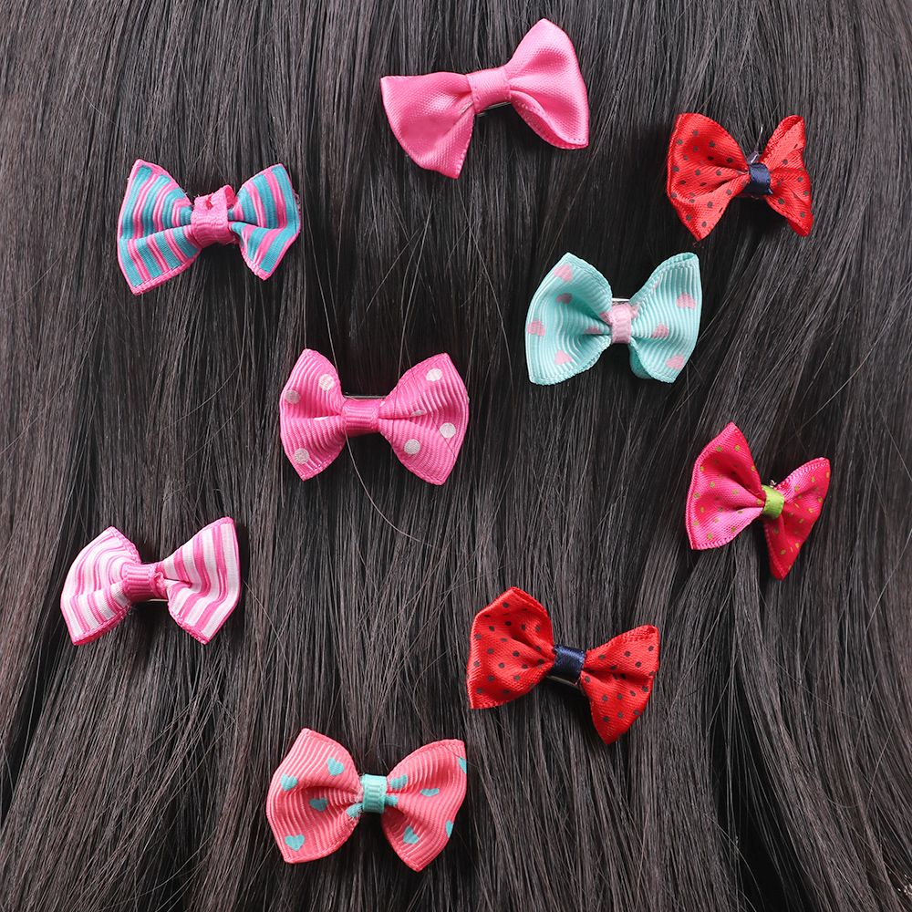 Set 20 Kẹp Tóc Hình Nơ Nhiều Màu Sắc Cho Bé Gái