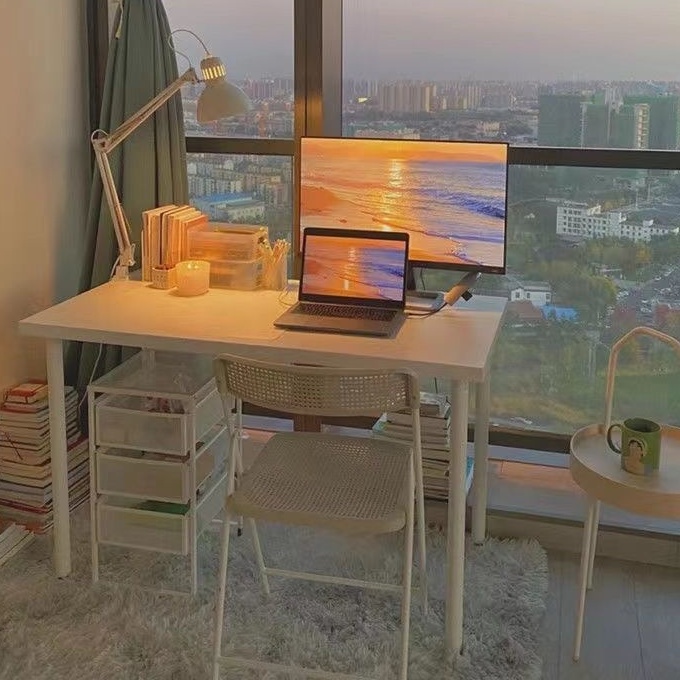 Bàn làm việc, bàn học phong cách Hàn Quốc cực xinh giá rẻ có sẵn-GM62
